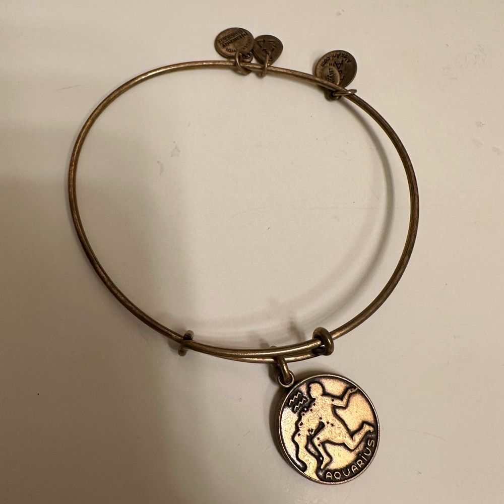 Alex and Ani gold Aquarius bracelet